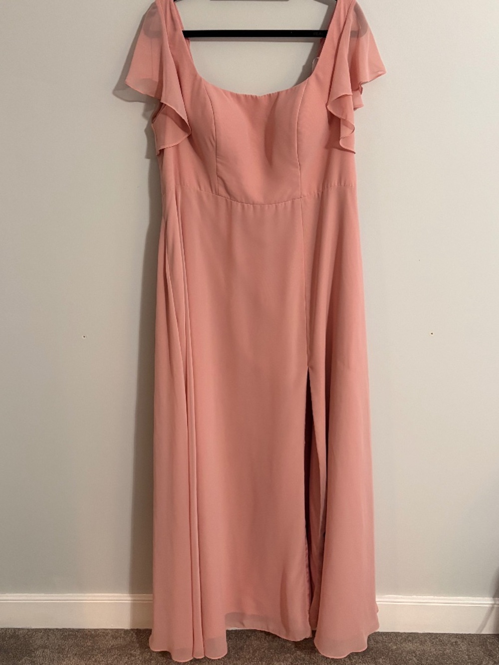 Azazie Bondi A-Line Rosette Chiffon Dress